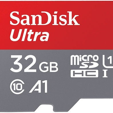 Sandisk Ultra microSDHC 32GB Class 10 U1 A1 UHS-I με αντάπτορα