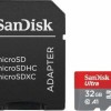 Sandisk Ultra microSDHC 32GB Class 10 U1 A1 UHS-I με αντάπτορα