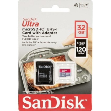 Sandisk Ultra microSDHC 32GB U1 A1 with Adapter Camera
