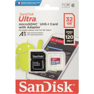 Sandisk Ultra microSDHC 32GB U1 A1 with Adapter Camera