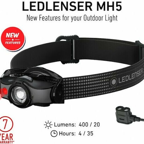 LedLenser Επαναφορτιζόμενος Φακός Κεφαλής LED IPX4 με Μέγιστη Φωτεινότητα 400lm