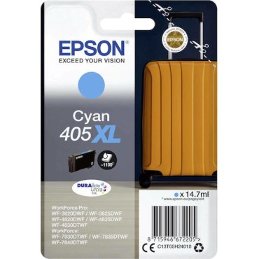 Epson 405XL Γνήσιο Μελάνι Εκτυπωτή InkJet Κυανό (C13T05H24010)