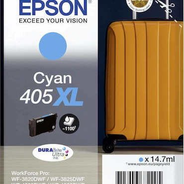 Epson 405XL Γνήσιο Μελάνι Εκτυπωτή InkJet Κυανό (C13T05H24010)