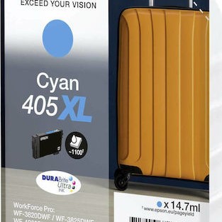 Epson 405XL Γνήσιο Μελάνι Εκτυπωτή InkJet Κυανό (C13T05H24010)