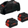 Bosch Σετ 2 Μπαταριών Εργαλείου Λιθίου 18V Χωρητικότητας 5.5Ah με Φορτιστή ProCORE