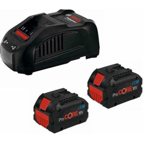 Bosch Σετ 2 Μπαταριών Εργαλείου Λιθίου 18V Χωρητικότητας 5.5Ah με Φορτιστή ProCORE