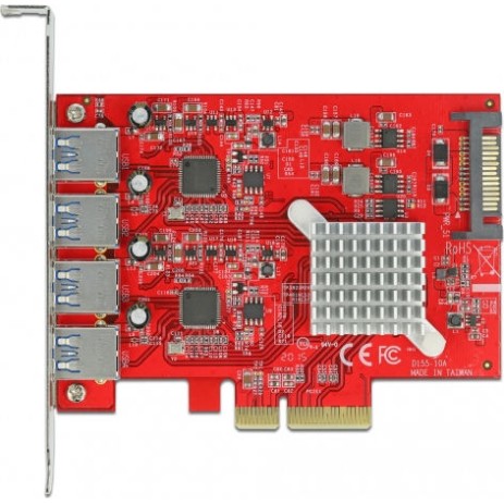 DeLock Κάρτα PCIe σε 4 θύρες USB 3.2