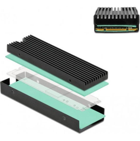 DeLock Heat Sink for M.2 SSD 2280 Μαύρο