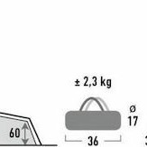 High Peak Sparow LW 2 Σκηνή Camping Τούνελ Ορειβασίας Χακί με Διπλό Πανί 4 Εποχών για 2 Άτομα Αδιάβροχη 3000mm 260x200x90εκ.