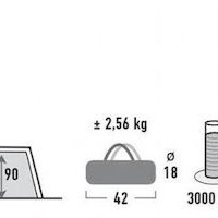 High Peak Kite 2 LW Σκηνή Camping Τούνελ Ορειβασίας Πράσινη με Διπλό Πανί 4 Εποχών για 2 Άτομα Αδιάβροχη 3000mm 230x120x90εκ.