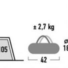 High Peak Kite 3 LW Σκηνή Camping Τούνελ Πράσινη 4 Εποχών για 3 Άτομα 340x180εκ. Green-Red