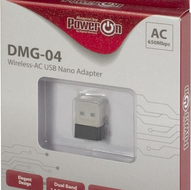 Inter-Tech DMG-04 Ασύρματος USB Αντάπτορας Δικτύου 650Mbps