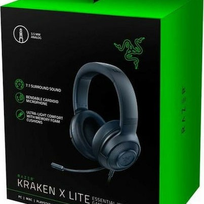 Razer Kraken X Lite Over Ear Gaming Headset με σύνδεση 3.5mm