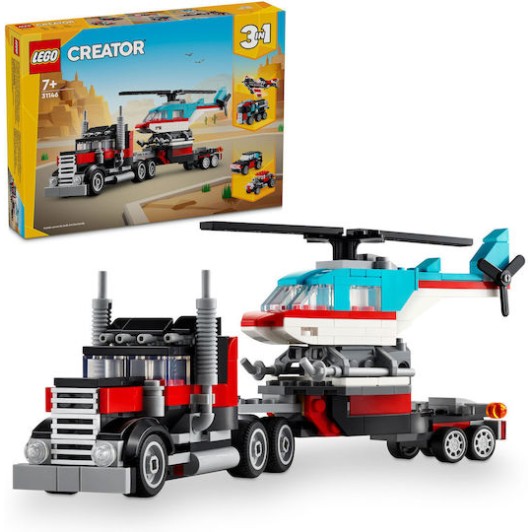 Lego Creator Flatbed Truck With Helicopter για 7+ Ετών