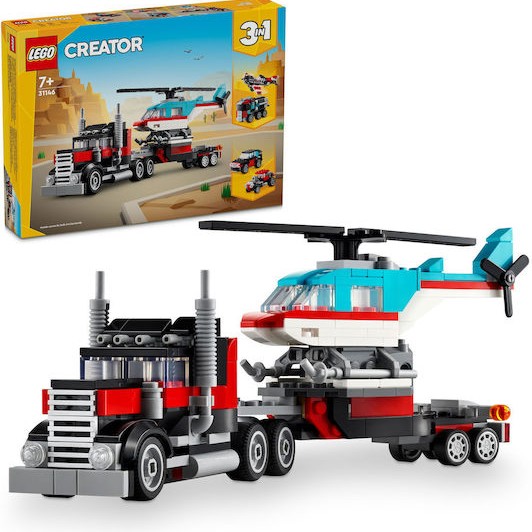 Lego Creator Flatbed Truck With Helicopter για 7+ Ετών