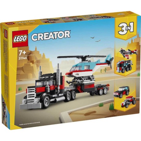 Lego Creator Flatbed Truck With Helicopter για 7+ Ετών