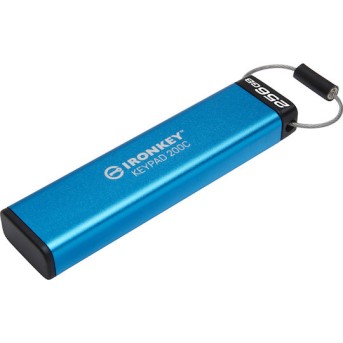 Kingston IronKey Keypad 200C 256GB USB 3.2 Stick με σύνδεση USB-C Μπλε