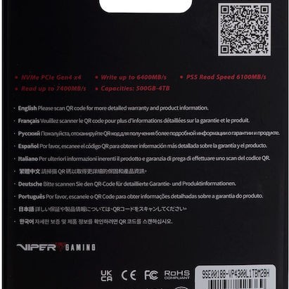 Patriot VP4300 Lite SSD 1TB M.2 NVMe PCI Express 4.0