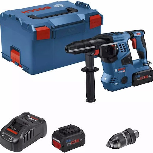 Bosch Gbh 18v-28 Cf Σκαπτικό Πιστολέτο Μπαταρίας 18V 2x8Ah με Υποδοχή SDS Plus