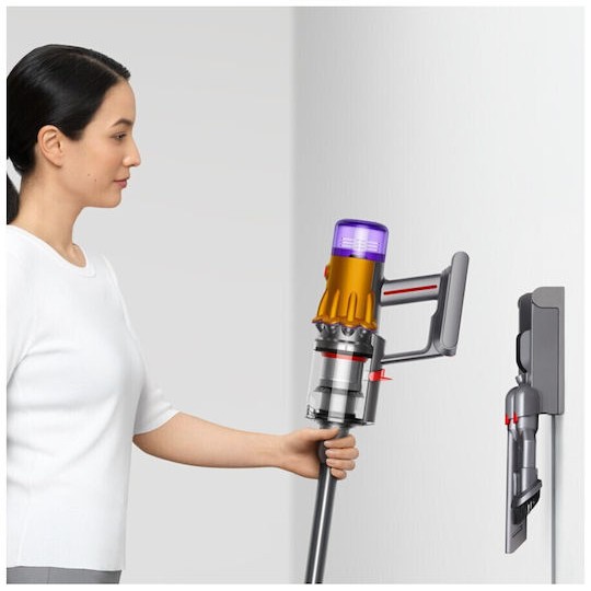 Dyson V12 Detect Slim Absolute (2023) Επαναφορτιζόμενη Σκούπα Stick 25.2V Yellow/Iron/Nickel