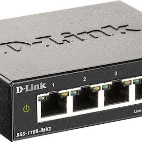 D-Link DGS-1100-05V2 Managed L2 Switch με 5 Θύρες Gigabit (1Gbps) Ethernet