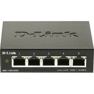 D-Link DGS-1100-05V2 Managed L2 Switch με 5 Θύρες Gigabit (1Gbps) Ethernet