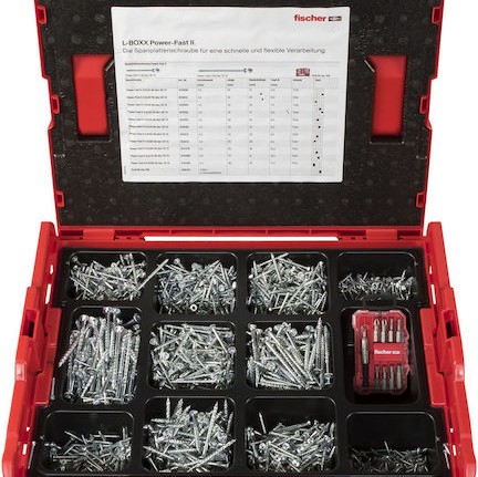 fischer Βίδα 102τμχ σε Κασετίνα