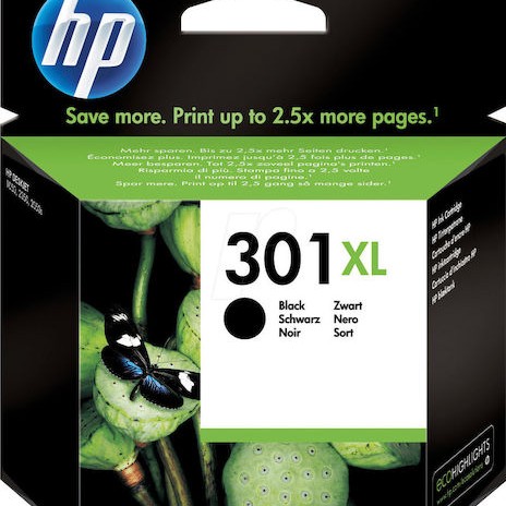 HP 301XL Γνήσιο Μελάνι Εκτυπωτή InkJet Μαύρο (CH563EE)