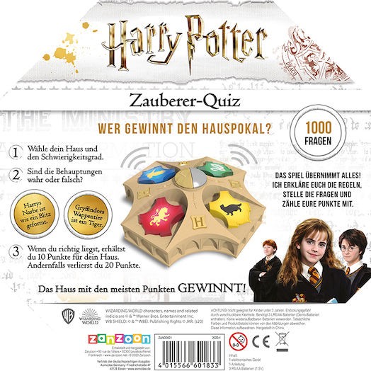 Επιτραπέζιο Παιχνίδι Harry Potter Zauberer-Quiz για 2-4 Παίκτες 8+ Ετών (GER) Asmodee