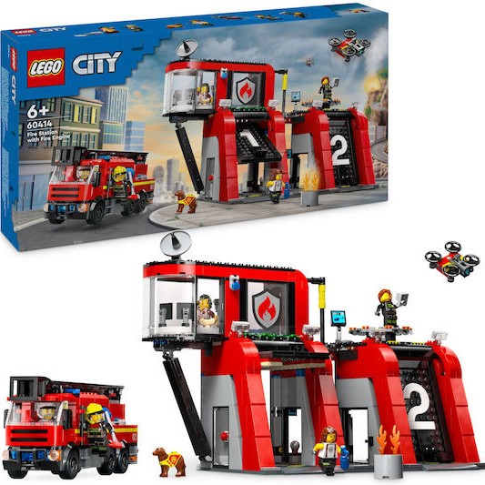 Lego City Fire Station With Fire Truck για 6+ Ετών