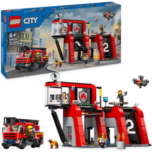 Lego City Fire Station With Fire Truck για 6+ Ετών