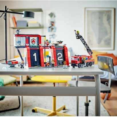 Lego City Fire Station With Fire Truck για 6+ Ετών