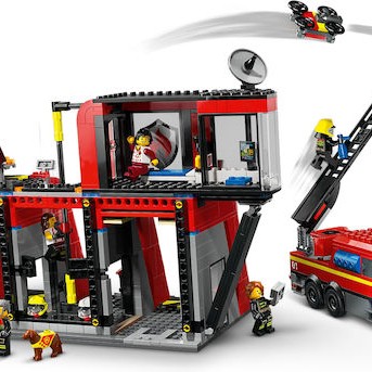Lego City Fire Station With Fire Truck για 6+ Ετών