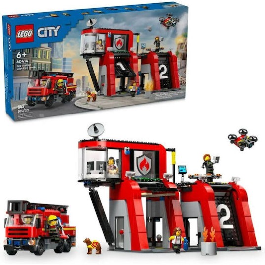 Lego City Fire Station With Fire Truck για 6+ Ετών