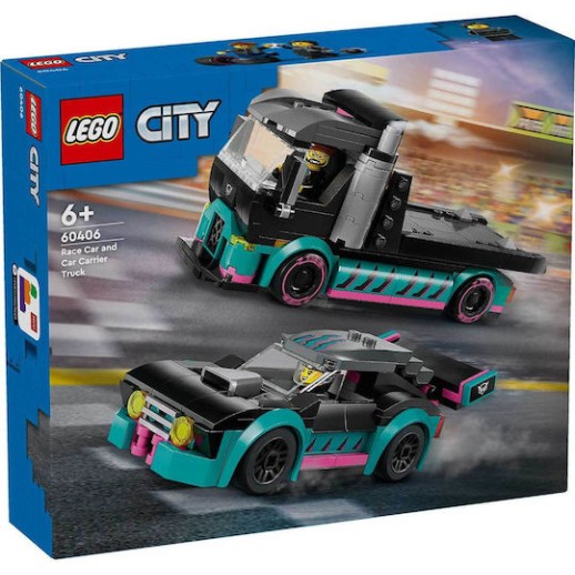 Lego City Race Car And Car Carrier Truck για 6+ Ετών
