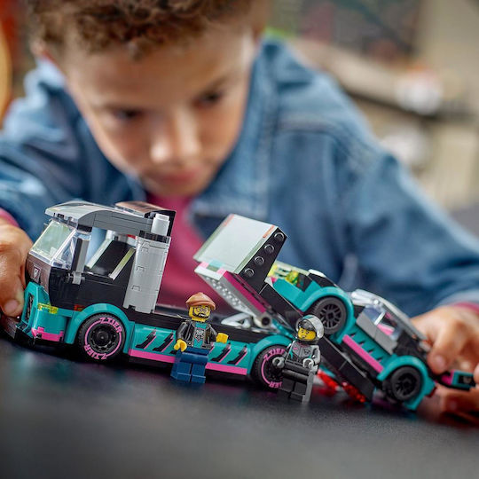 Lego City Race Car And Car Carrier Truck για 6+ Ετών