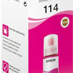Epson 114 Γνήσιο Μελάνι Εκτυπωτή InkJet Ματζέντα (C13T07B340)