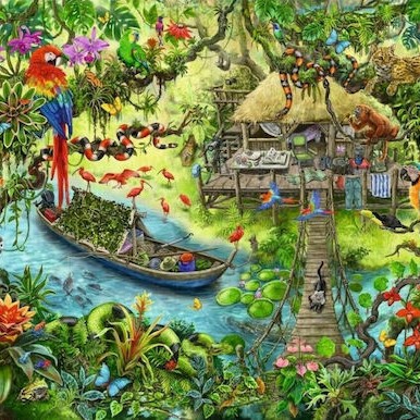 Παιδικό Puzzle Απόδραση από Την Ζούγκλα για 9+ Ετών 368pcs Ravensburger