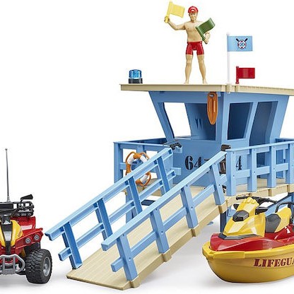 Bruder Life Guard Station with Quad and Personal Water Craft