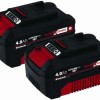 Einhell Σετ 2 Μπαταριών Εργαλείου Λιθίου 18V με Χωρητικότητα 4Ah
