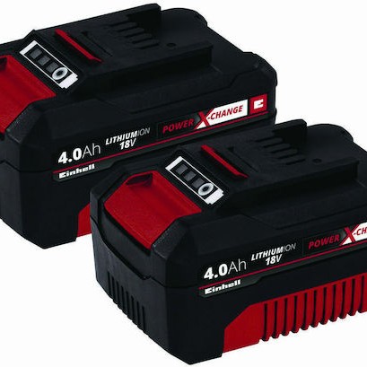 Einhell Σετ 2 Μπαταριών Εργαλείου Λιθίου 18V με Χωρητικότητα 4Ah