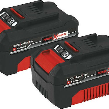 Einhell Σετ 2 Μπαταριών Εργαλείου Λιθίου 18V με Χωρητικότητα 4Ah
