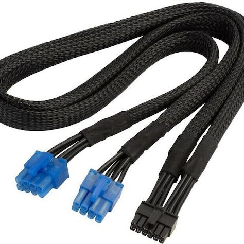 Silverstone 8-Pin PCIe - 12-Pin Cable 0.55m Μαύρο SST-PP12-PCIE