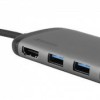 Verbatim USB-C Docking Station με HDMI 4K PD Ethernet Γκρι (49142)