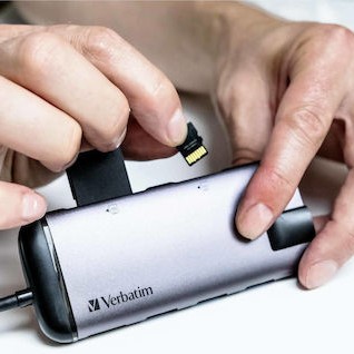 Verbatim USB-C Docking Station με HDMI 4K PD Ethernet Γκρι (49142)