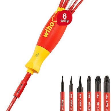 Wiha Κατσαβίδι με 6 Εναλλασσόμενες Μύτες Liftup Electric