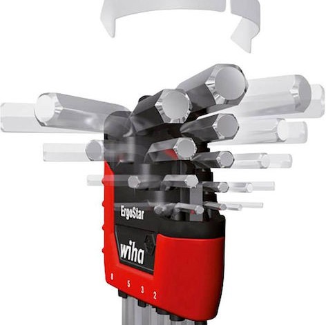 Wiha Σετ 9 Κλειδιά Allen σε Σχήμα L 369R