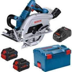Bosch GKS 18V-70 L Δισκοπρίονο Brushless 18V 2x5.5Ah με Ρύθμιση Ταχύτητας και με Σύστημα Αναρρόφησης