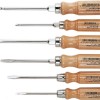 Wiha Workshop Screwdriver Set 6 Pieces Brown Wooden Handles