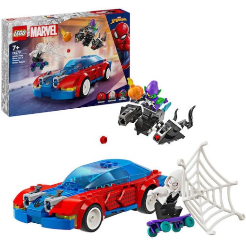 Lego Spider-Man Spider-man Race Car & Venom Green Goblin για 7+ Ετών